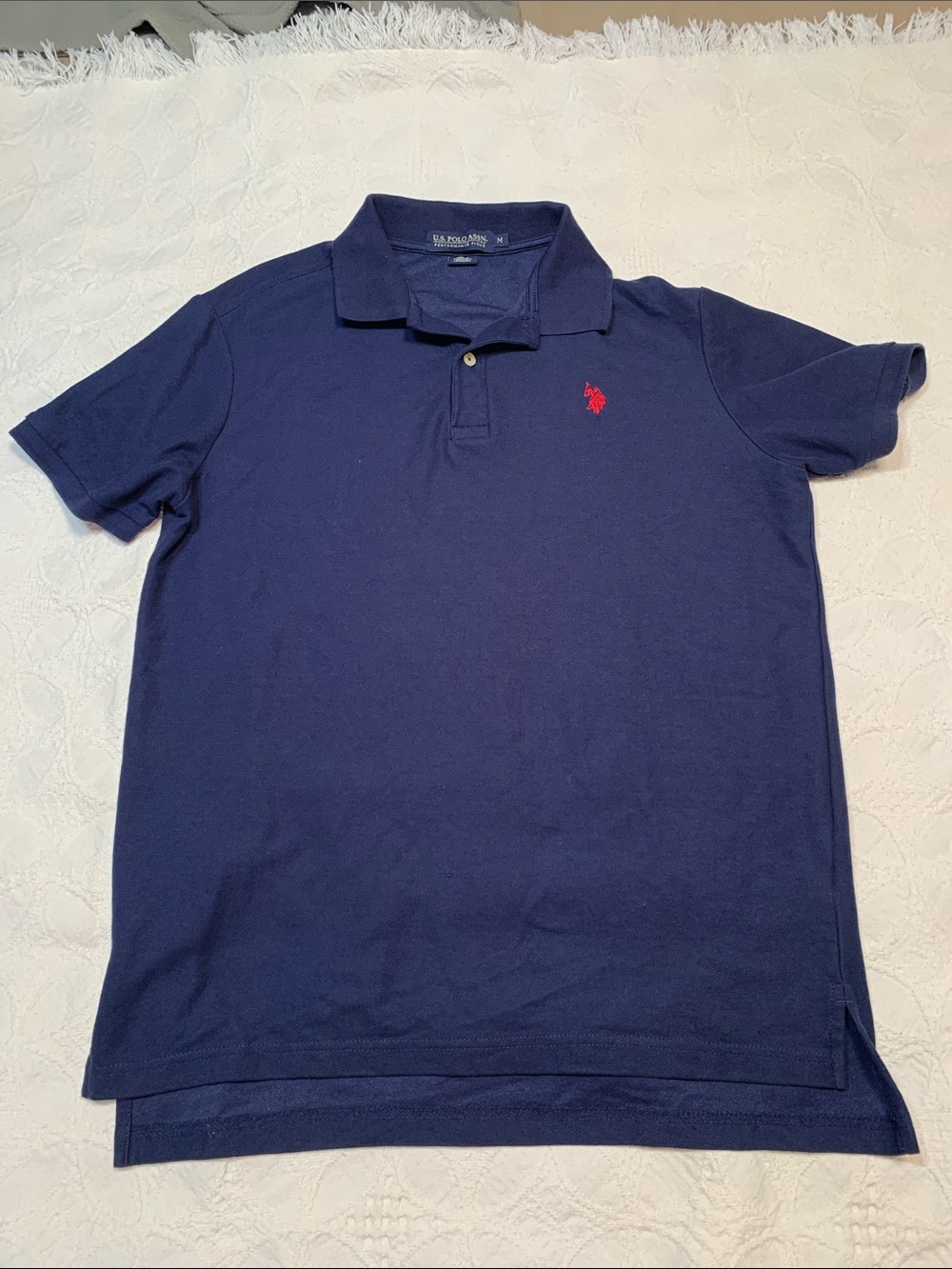 Ralph Lauren Navy Polo with Red Pony Logo